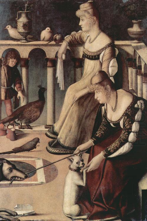Two Venetian Ladies on a Balcony (nn03), Vittore Carpaccio